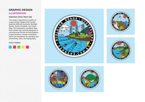 Dylan Carpenter, Sticker Design and Illustration, 2018