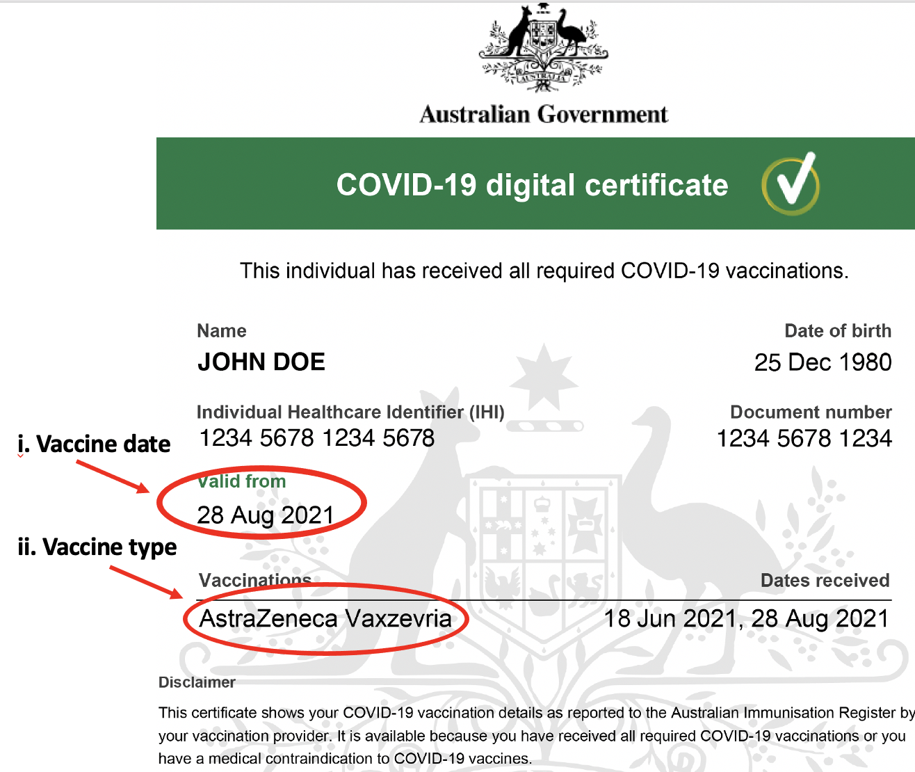Digital covid certificate 19 EU Digital