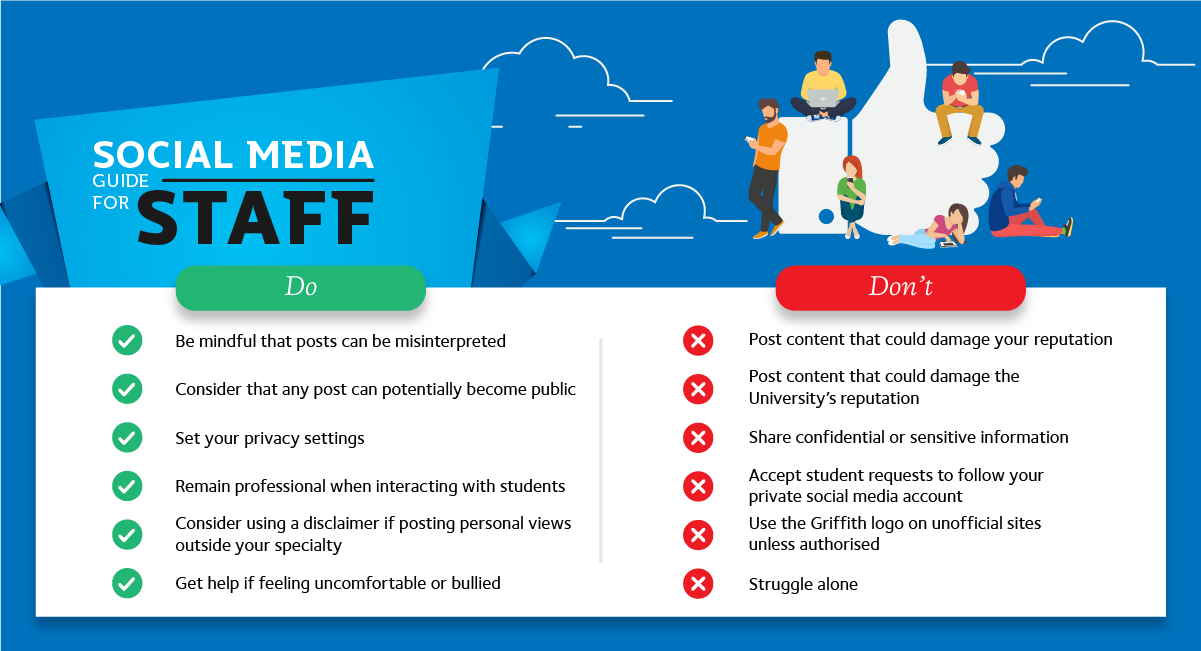 Social media tips for staff