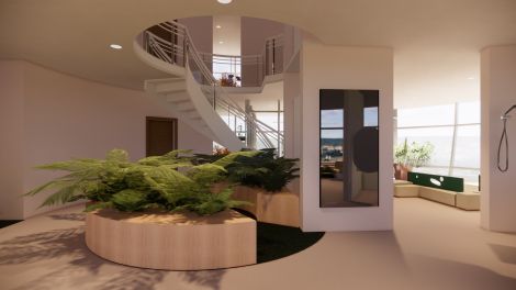 Kara Fryer, Verdure Student Living Internal Render, 2020