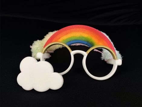 Ashley Llambias, Rainbow frame, 2020, SLS 3D print