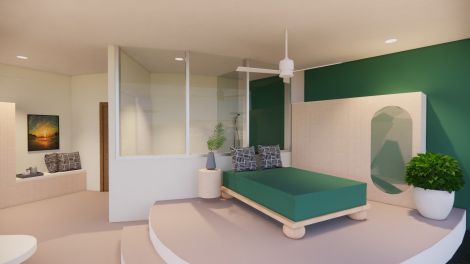 Kara Fryer, Verdure Student Living Apartment Render, 2020