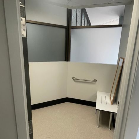 Dressing room at N11 Clothing Library