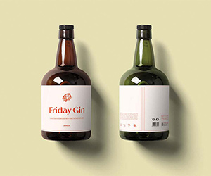 Friday Gin Label Design