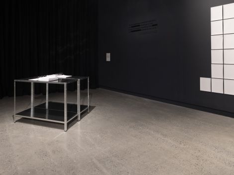 ‘Alana Hunt: Surveilling a Crime Scene (and other examinations) installation view, Griffith University Art Museum, Brisbane. May 2025. Photo: Carl Warner