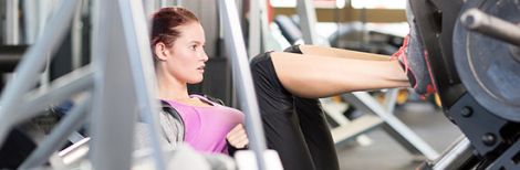 Young woman in a gym