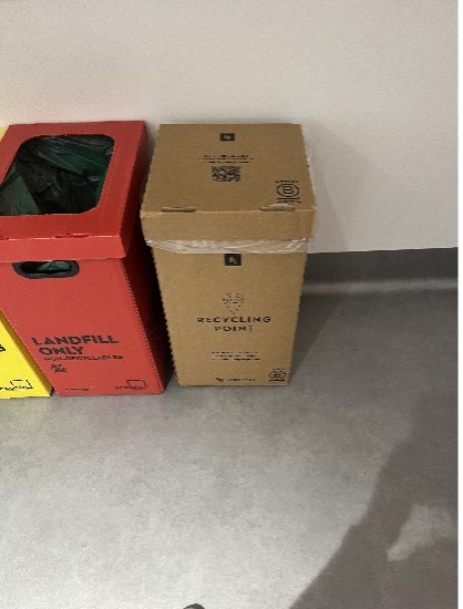 Nespresso pods recycling bin