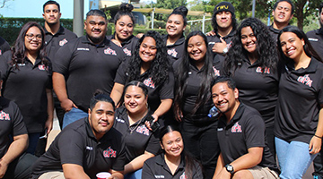 A group of Maori and Pasifika students