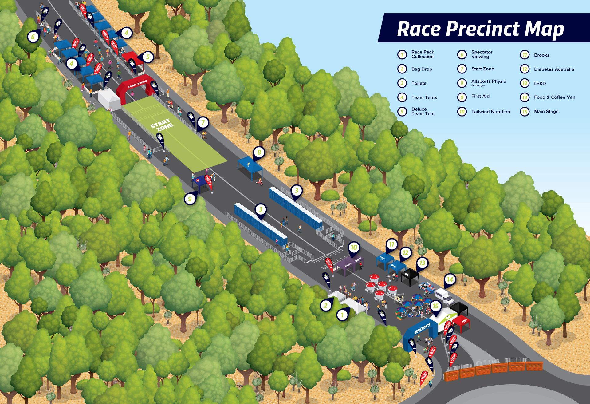 Griffith Sport Toohey Trail Run Race Precinct Map