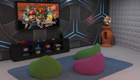 Nate Smith, <em>Mars Colony Games Room</em>, 2021 