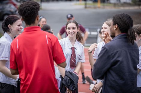 A group of students chatting