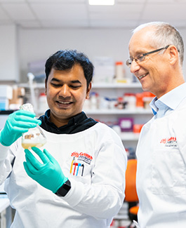 Two researchers in lab