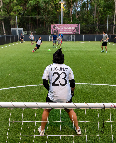 students playing sport