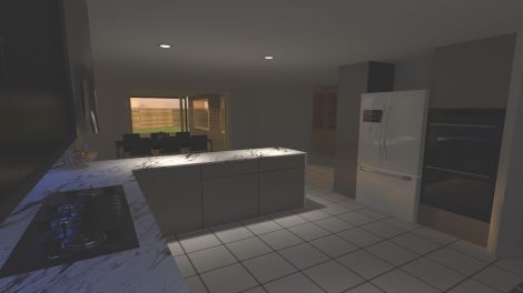 Brodan Goepel, Kitchen Environment 2, 2020, Rendered Image 67.73 x 38.1 cm