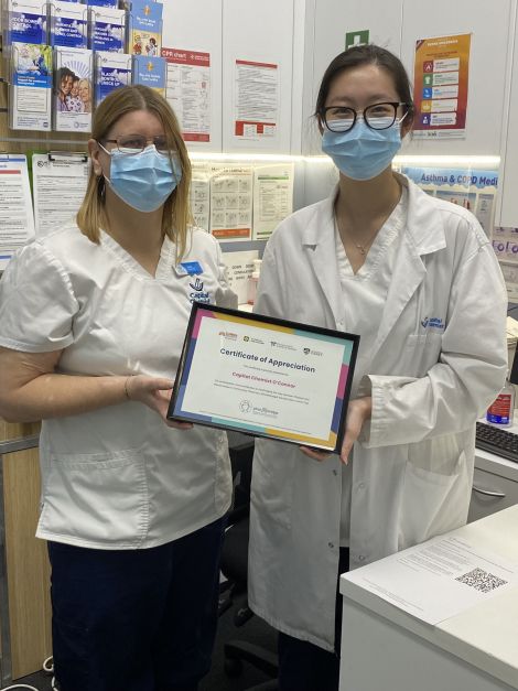 Jackie and Grace at Capital Chemist O'Connor