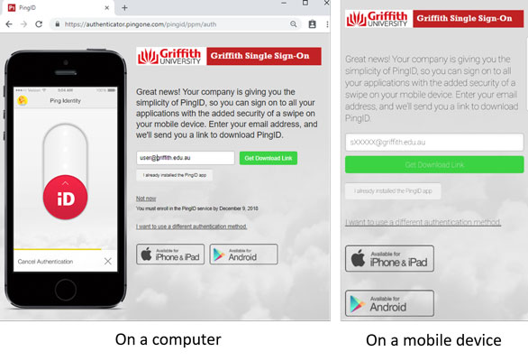 PingId mobile and desktop