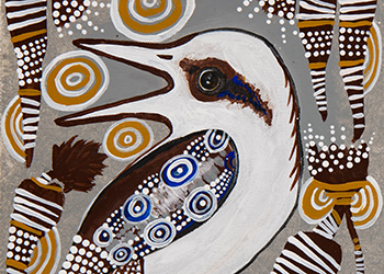 indigenous artwork featuring a bird