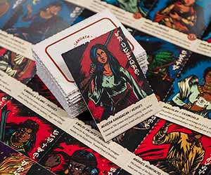 Close-up of an individual card