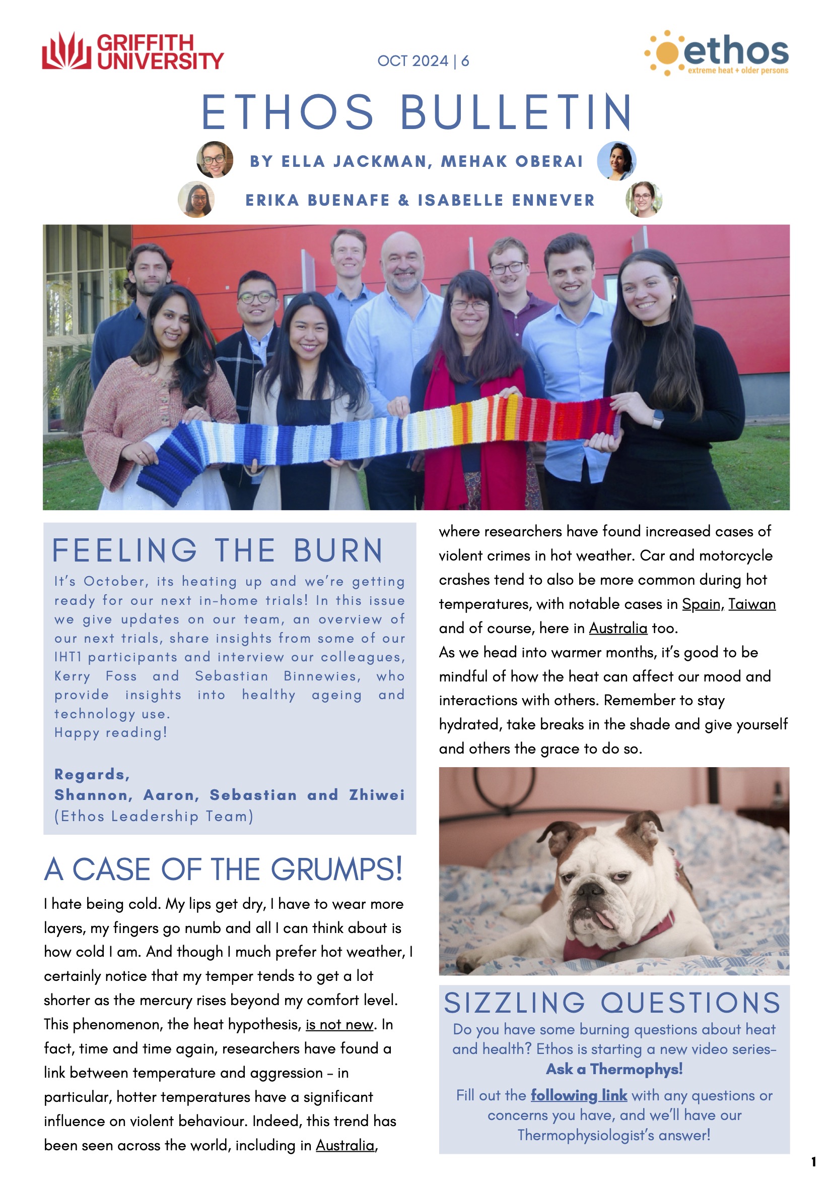 first page of October 2024 newsletter
