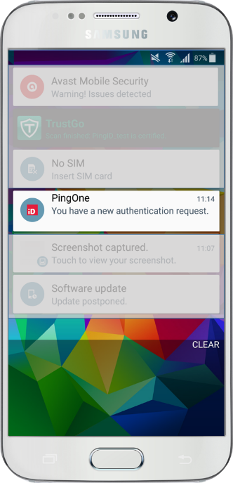 authentication notification