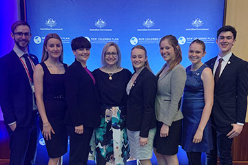 New Colombo scholarship winners with Heidi Piper