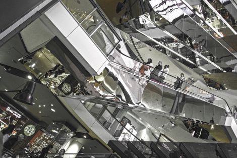 Rudiger Wasser, “Jnkspace (Reflection. To show respect, symmetries are maintained and helplessly exaggerated ancient building techniques are resurrected and honed to irrelevant shine)”