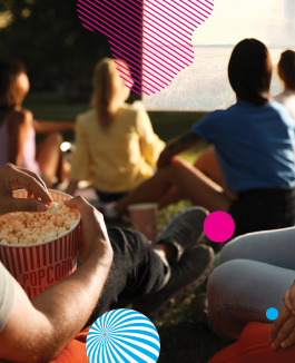 students in pool at dive in movie