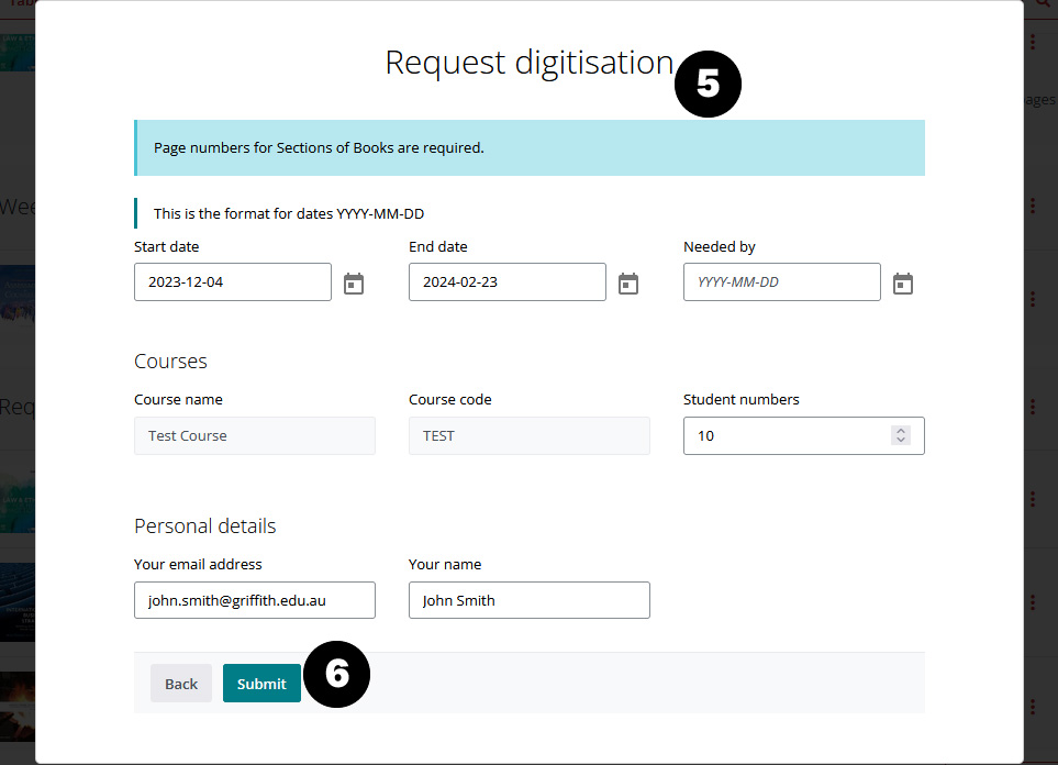 Check course details