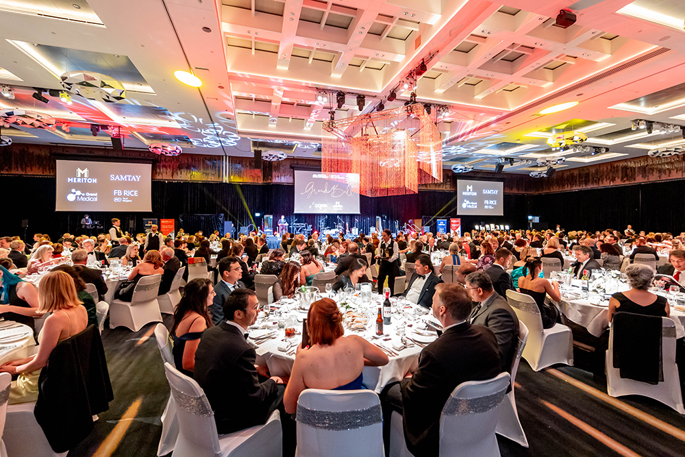 Room full of guests at the Institute for Glycomics Grand Ball