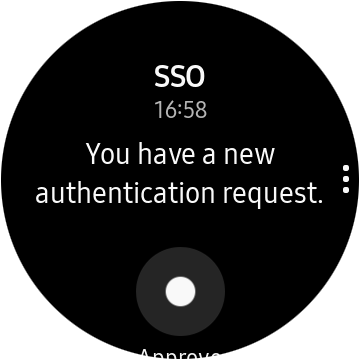 Android watch authentication request
