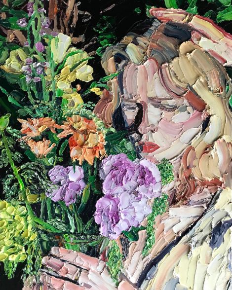 Ashlee Becks, Caress the mess, 2020, Oil on canvas, 90 x 120 cm