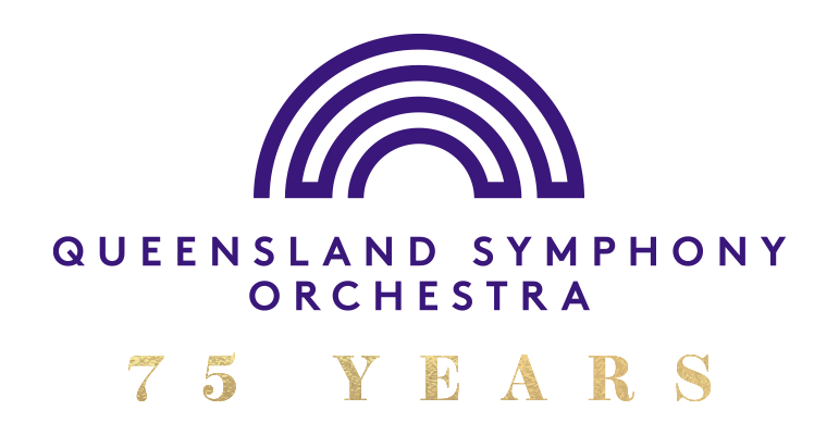 queensland symphony orchestra 75 years logo
