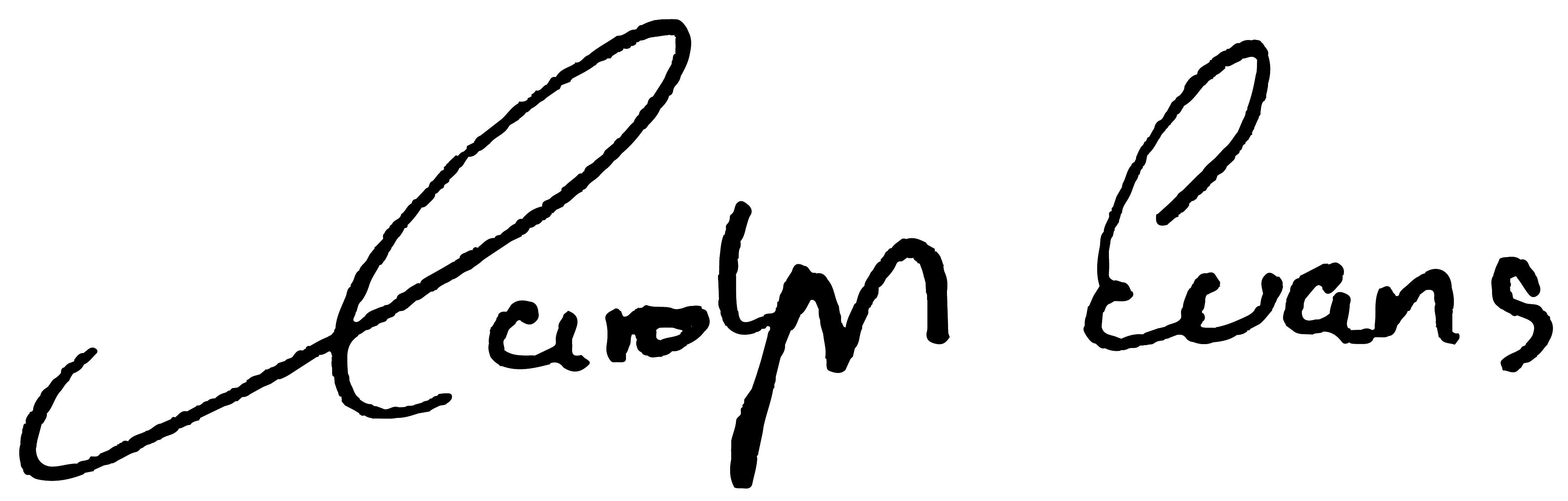 signature of Professor Carolyn Evans