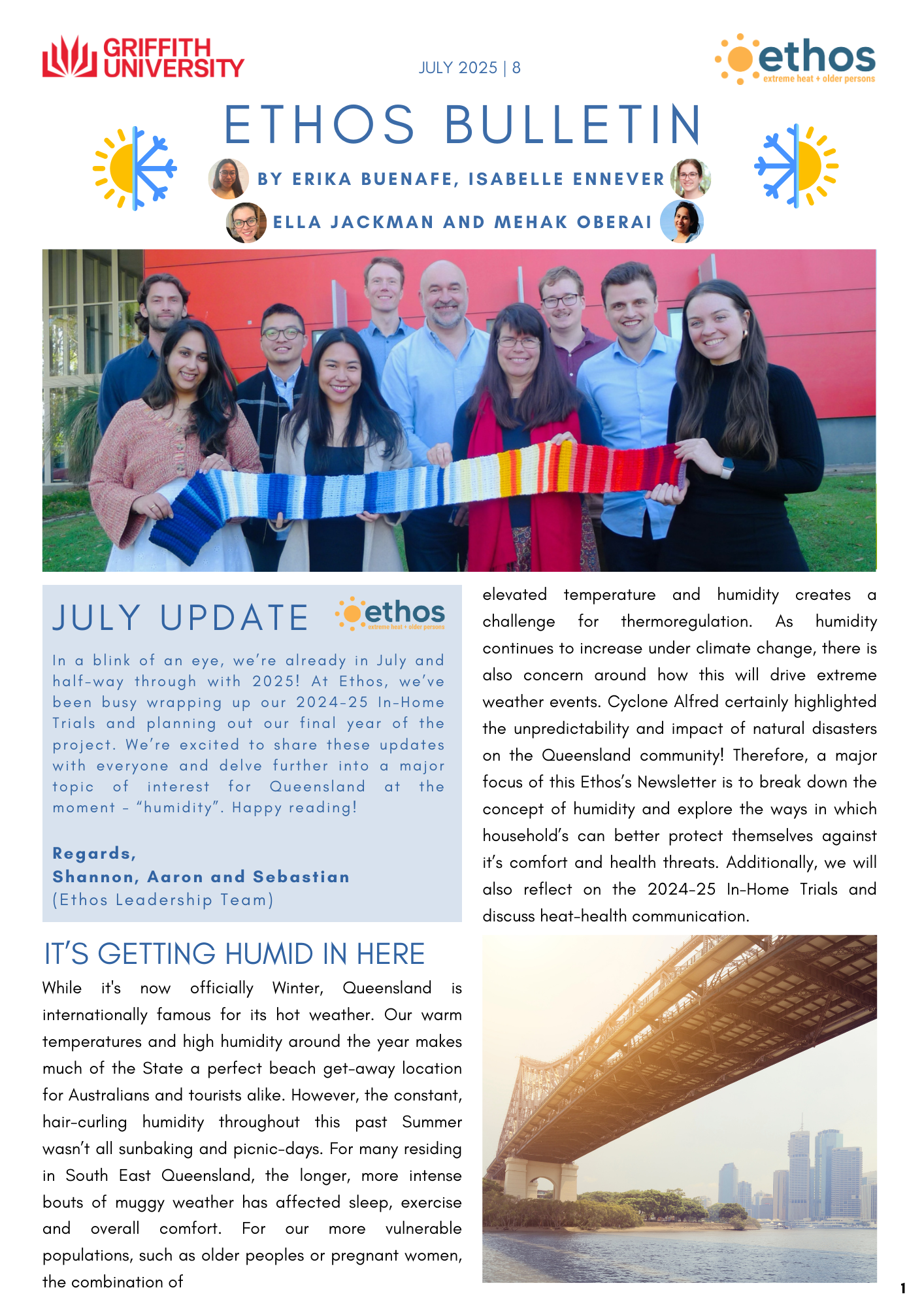 photo of first page of the July 2025 newsletter