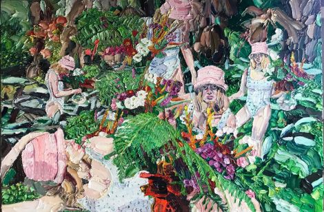 Ashlee Becks, Party for 1, 2020, Oil on canvas, 120 x 180 cm