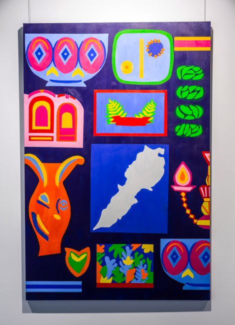 Emily Howard, Personalised Fragments of Culture, 2020, acrylic on canvas