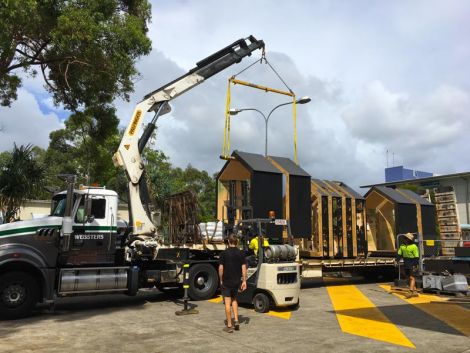 Last module into the truck before going to Binna Burra
