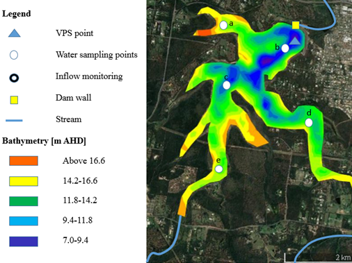 Map with graphics and legend