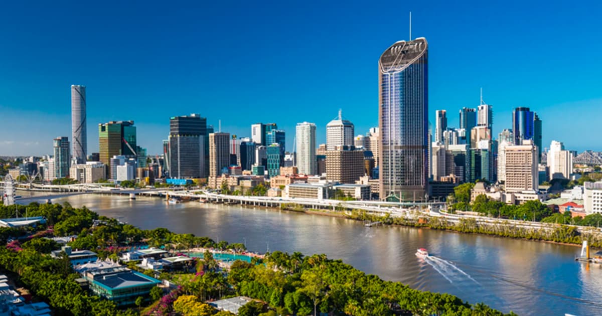 A landscape shot of Brisbane City
