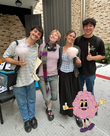 students posing