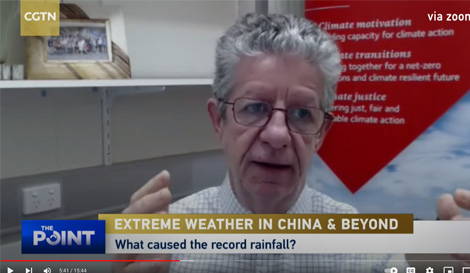 Extreme Weather in China and Beyond - Prof Mackey interview with The Point CGTN 