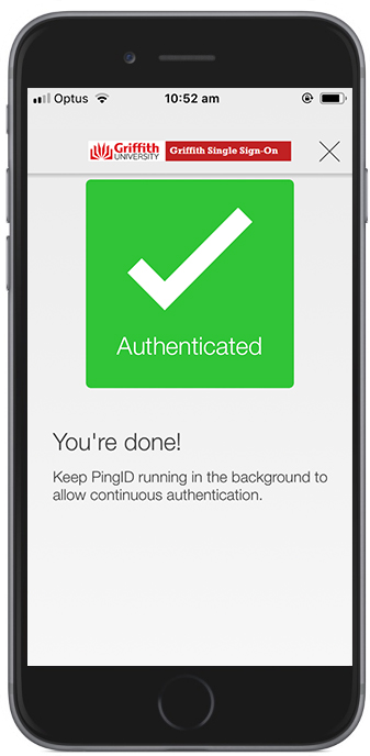 Authentication success