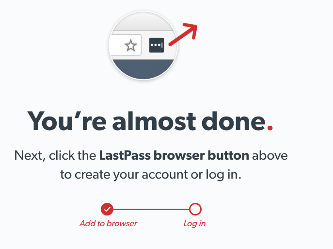 LastPass browser button