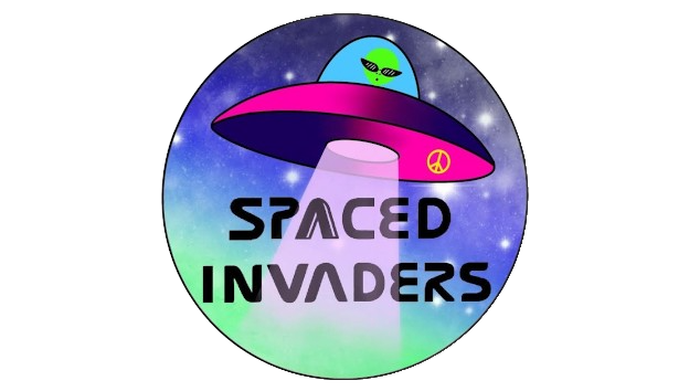 Simon Hatton's spaced invaders band logo