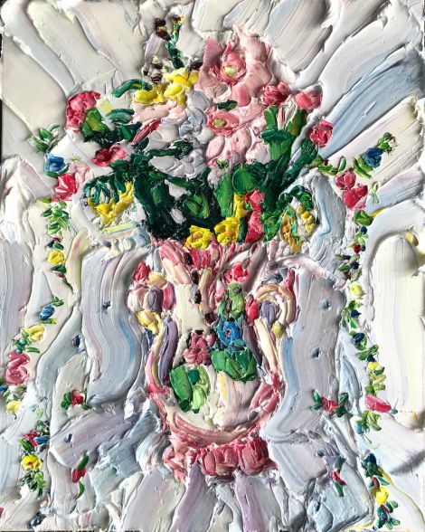 Ashlee Becks, Pretty as a Petal, 2020, Oil on canvas, 60 x 50 cm