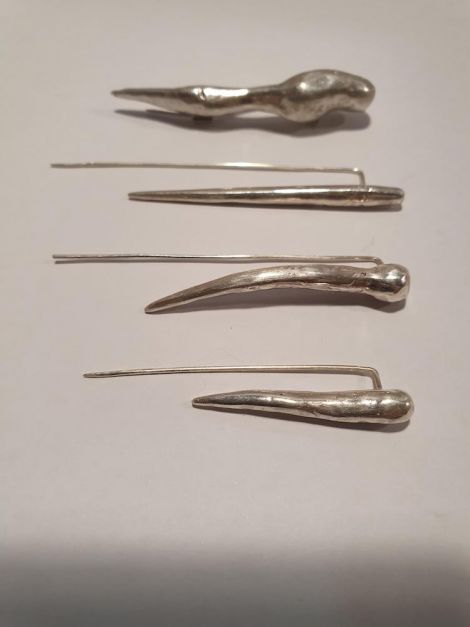 Maddison Bygrave, Date of Issue, #1, #2, #3, #4, 2020, Sterling Silver, 6 x 1 cm, 5.5 x 0.3 cm, 4.5 x 0.5 cm, 3.5 x 0.5 cm