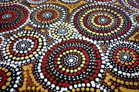 An Aboriginal dot painting