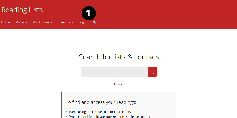 Reading list login