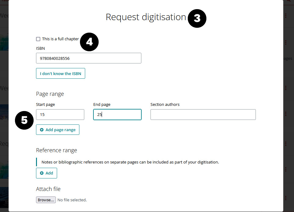 Book section request