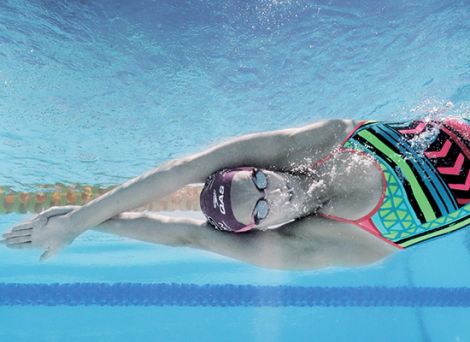 Swimmer Emma McKeon in the pool